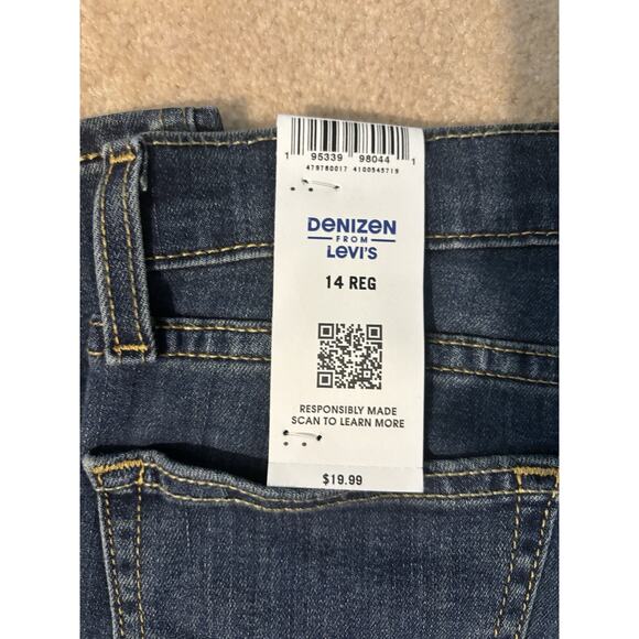 NWT Girls Levi’s Skinny Jeans Dark Wash Adjustable Waist 14 Regular - Picture 6 of 6